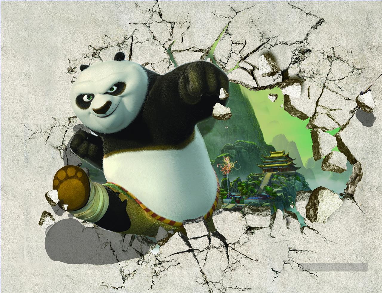 Kung Fu Panda hors du temple 3D Peintures à l'huile